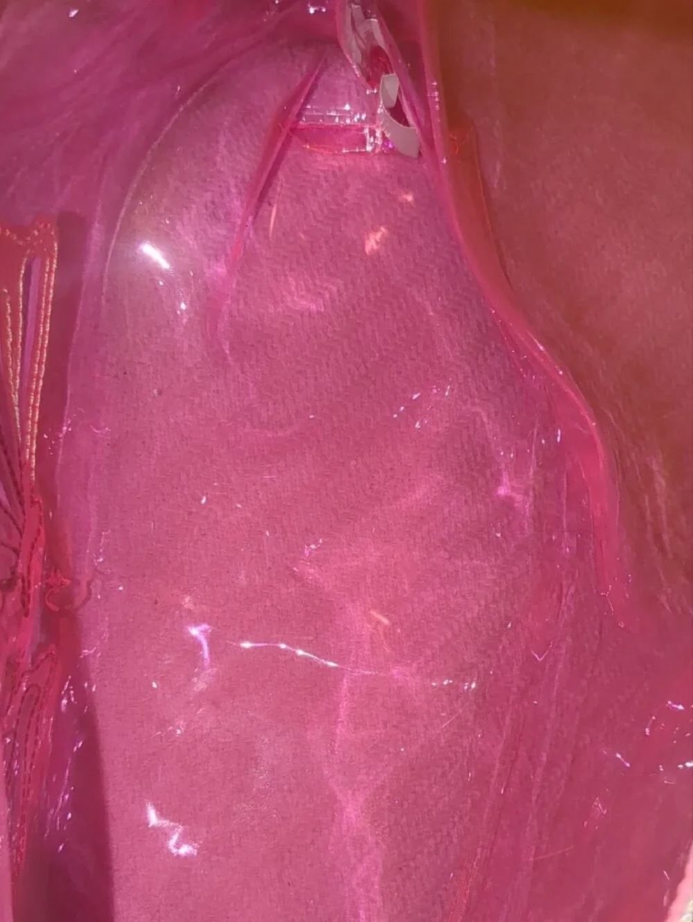 Lilly Pulitzer Hot Pink Iridescent Shell Cosmetic Pouch
